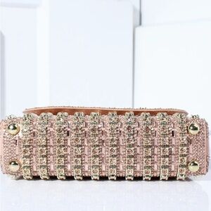Elegant Pink Beaded Clutch